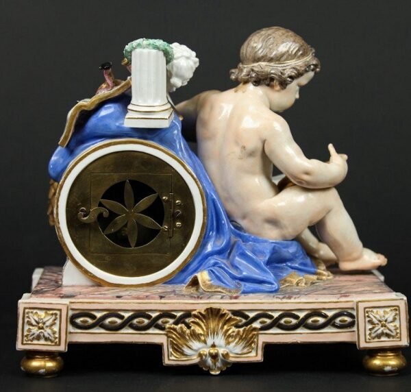 Meissen Porcelain Figural Clock