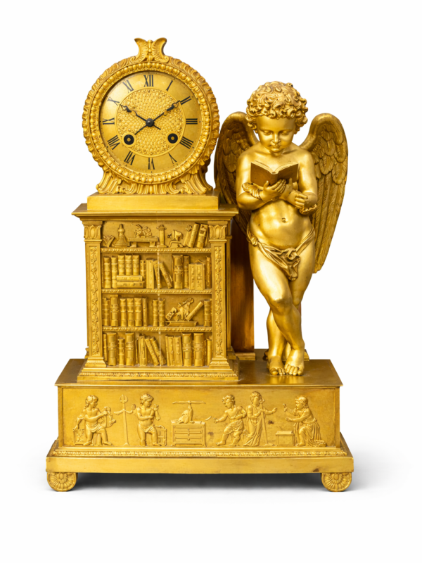 Magnificent French Empire gilt bronze clock circa 1860