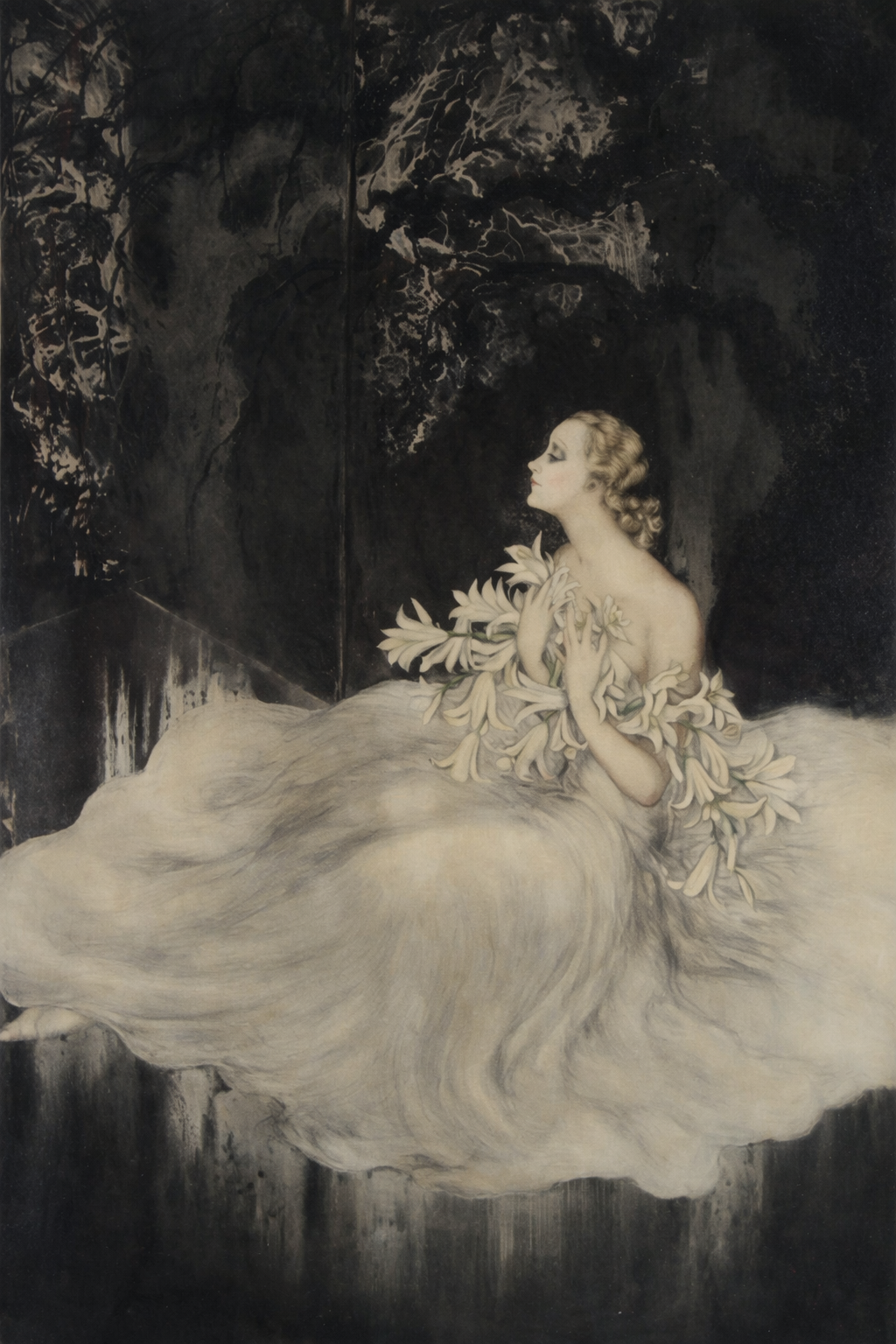Louis Icart "Lilies" 1934