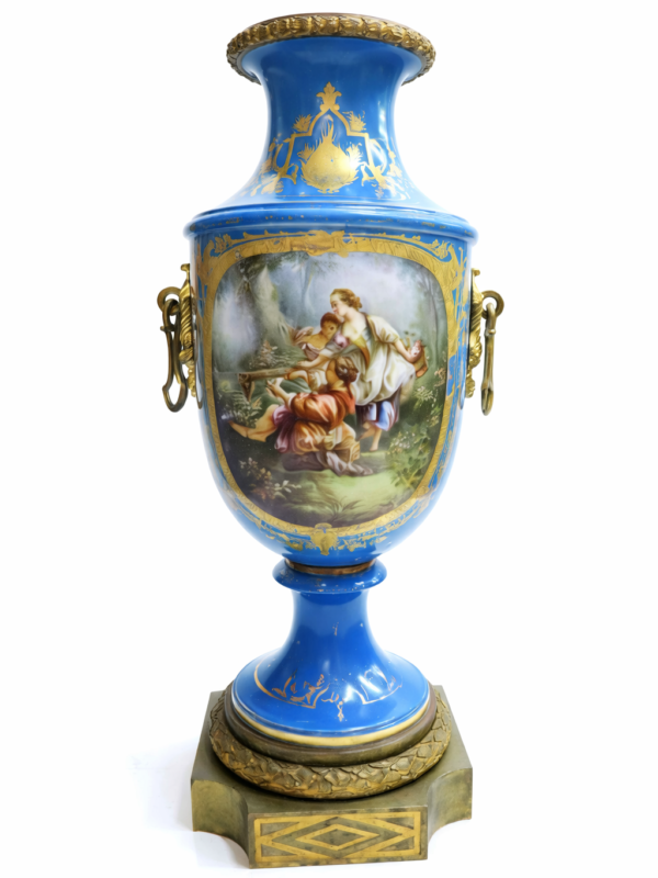 19th C. Monumental French Sevres porcelain Urn.