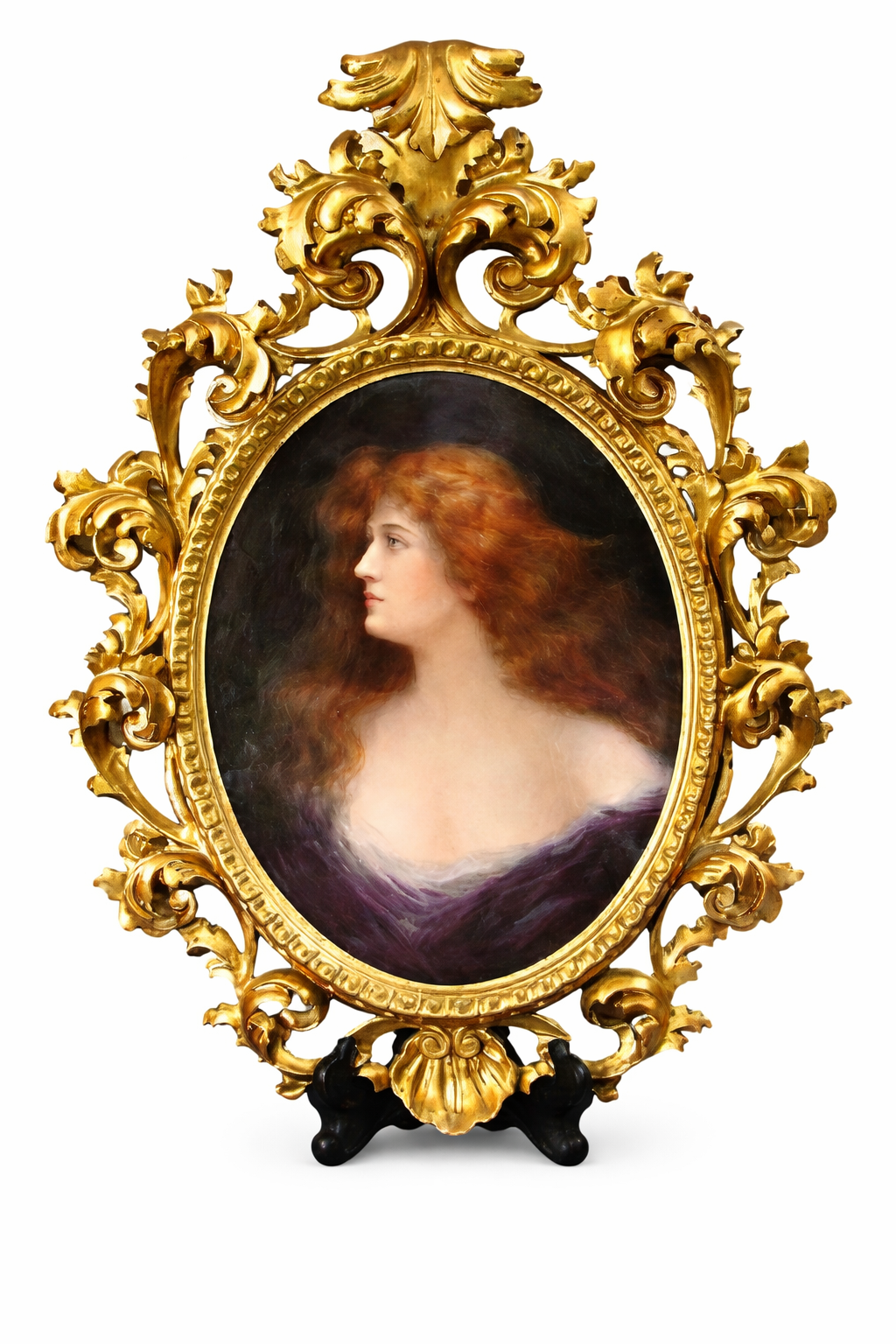 KPM Large Plaque Of Beauty Signed OREILLY, circa 1900