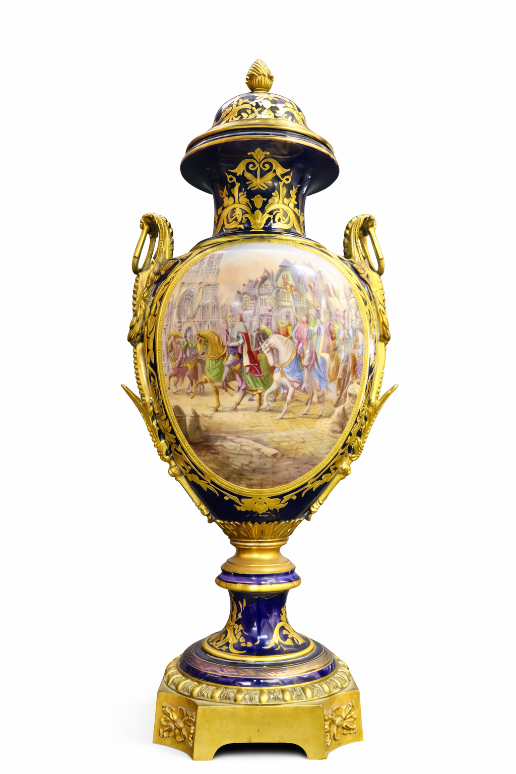 French gilt bronze mounted Sevres porcelain