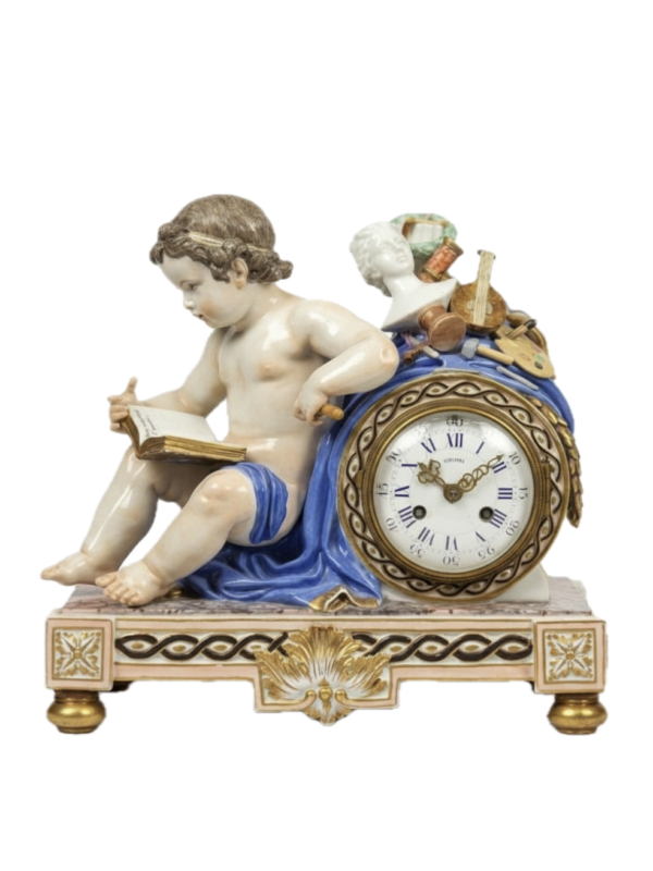 Meissen Porcelain Figural Clock