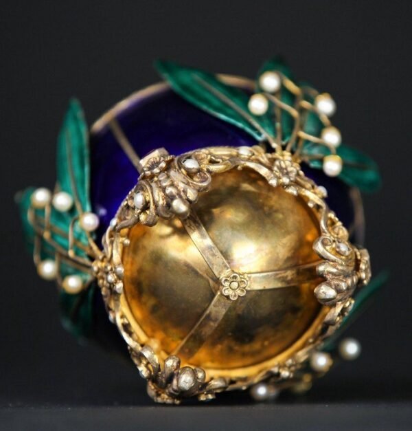 Continental Gemstone Enamel & Vermeil Egg