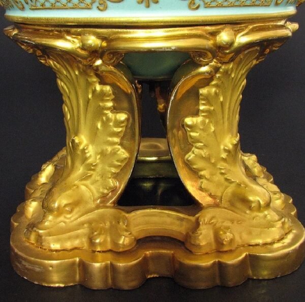Magnificent 19th C. French Bronze & Porcelain Japonisme Vase,circa 1900