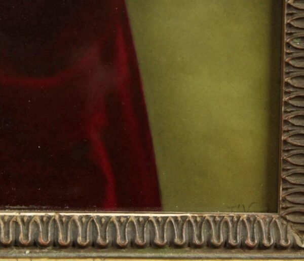 KPM plaque signed F.vogt myriam, circa 1900 Woman with tambourine