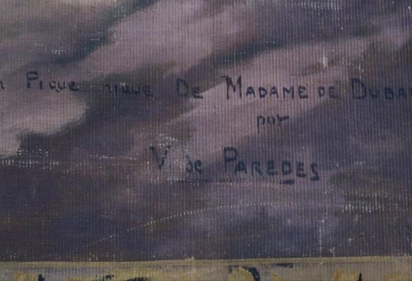 Garcia De Paredes (Spanish, 1845-1903). Painting Study For a Tapestry Oil On Canvas