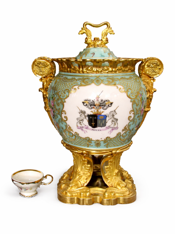 Magnificent 19th C. French Bronze & Porcelain Japonisme Vase,circa 1900