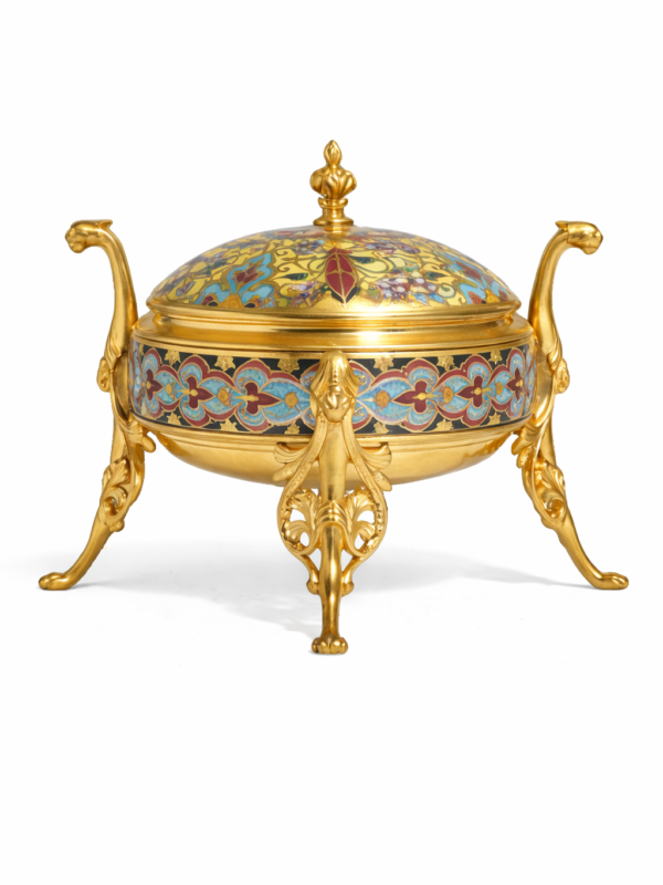 A signed F. Barbedienne champlevé, third quarter 19th century