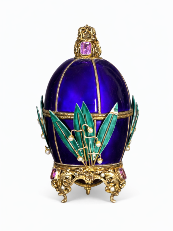 Continental Gemstone Enamel & Vermeil Egg