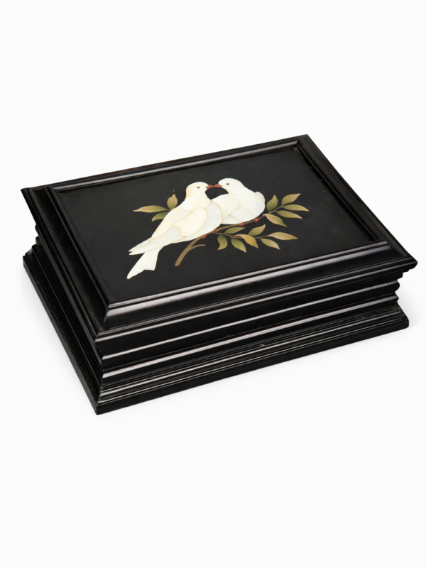 Italian Pietra Dura "Two Doves On a Branch"