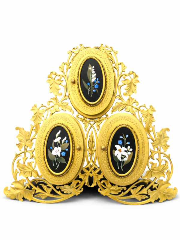 19th C. Gilt Bronze & Derbyshire Marble (Pietra Dura) Picture Frame Signed Austin & Co Dublin.