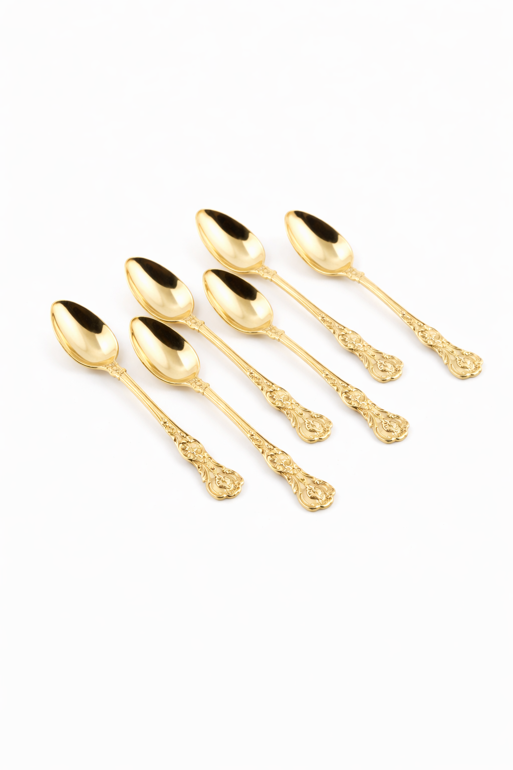 Tiffany & Co. set of twelve American gilt Sterling silver demi tasse Spoons