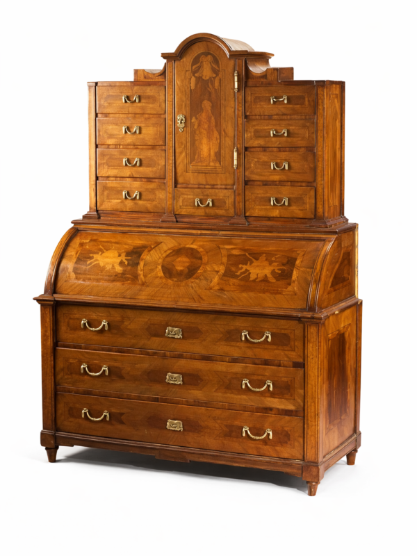 German Neoclassical inlaid secretary cabinet