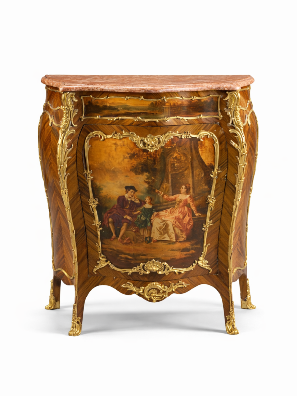 French Louis XV style gilt bronze mounted kingwood cabinet