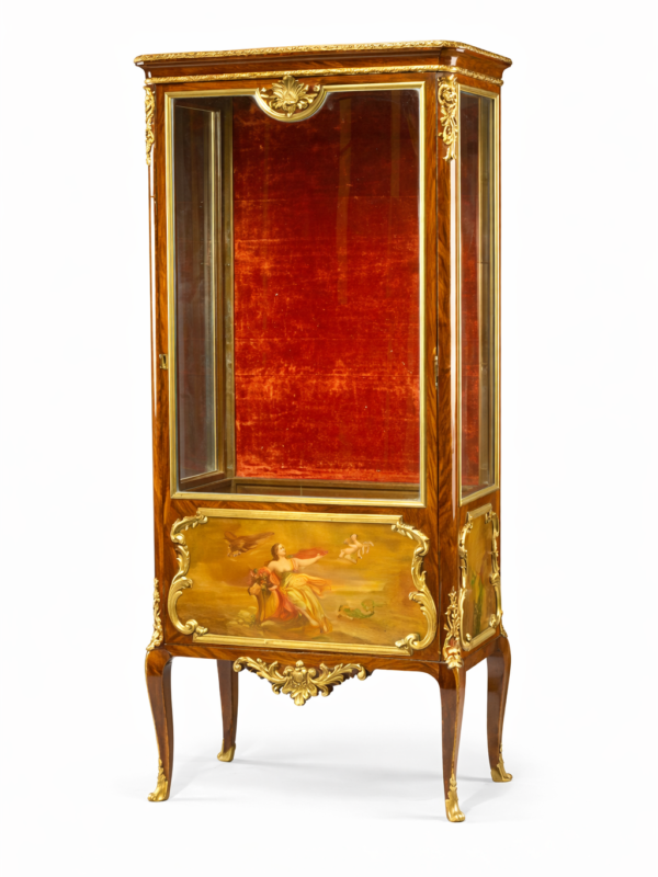 French Louis XVI style gilt bronze mounted kingwood vitrine