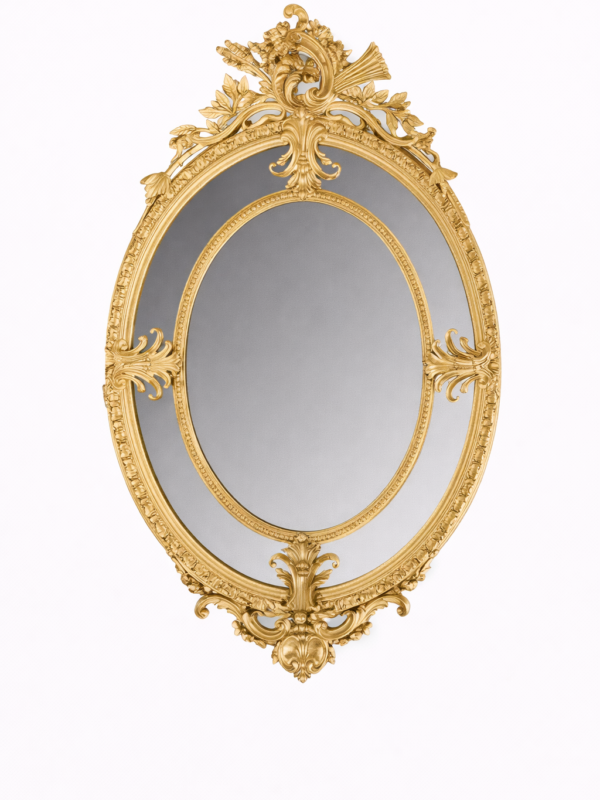 French Louis XV style Giltwood and Gesso with double Beveled Mirror circa 1890