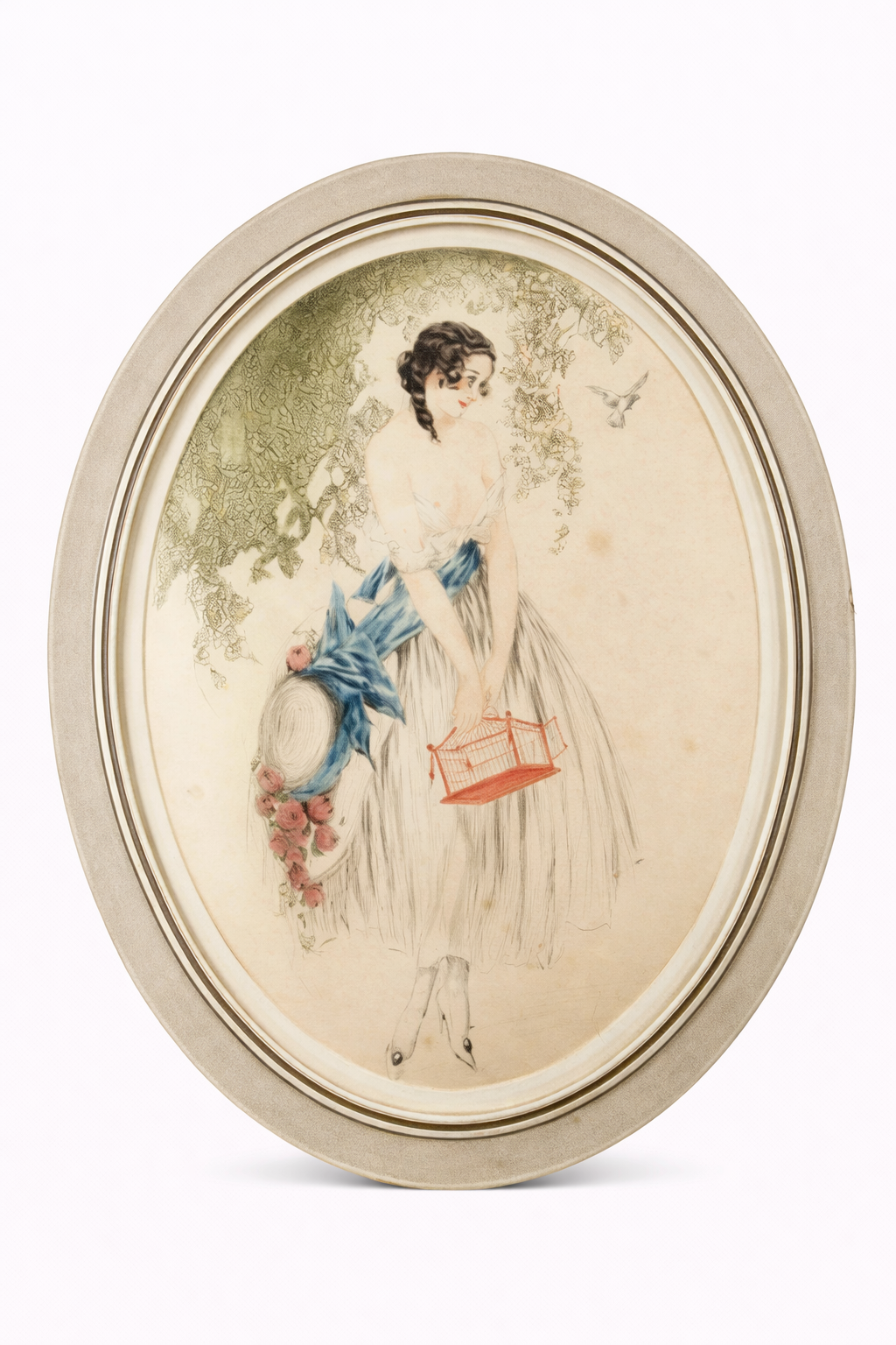 Louis Icart "Empty Cage"