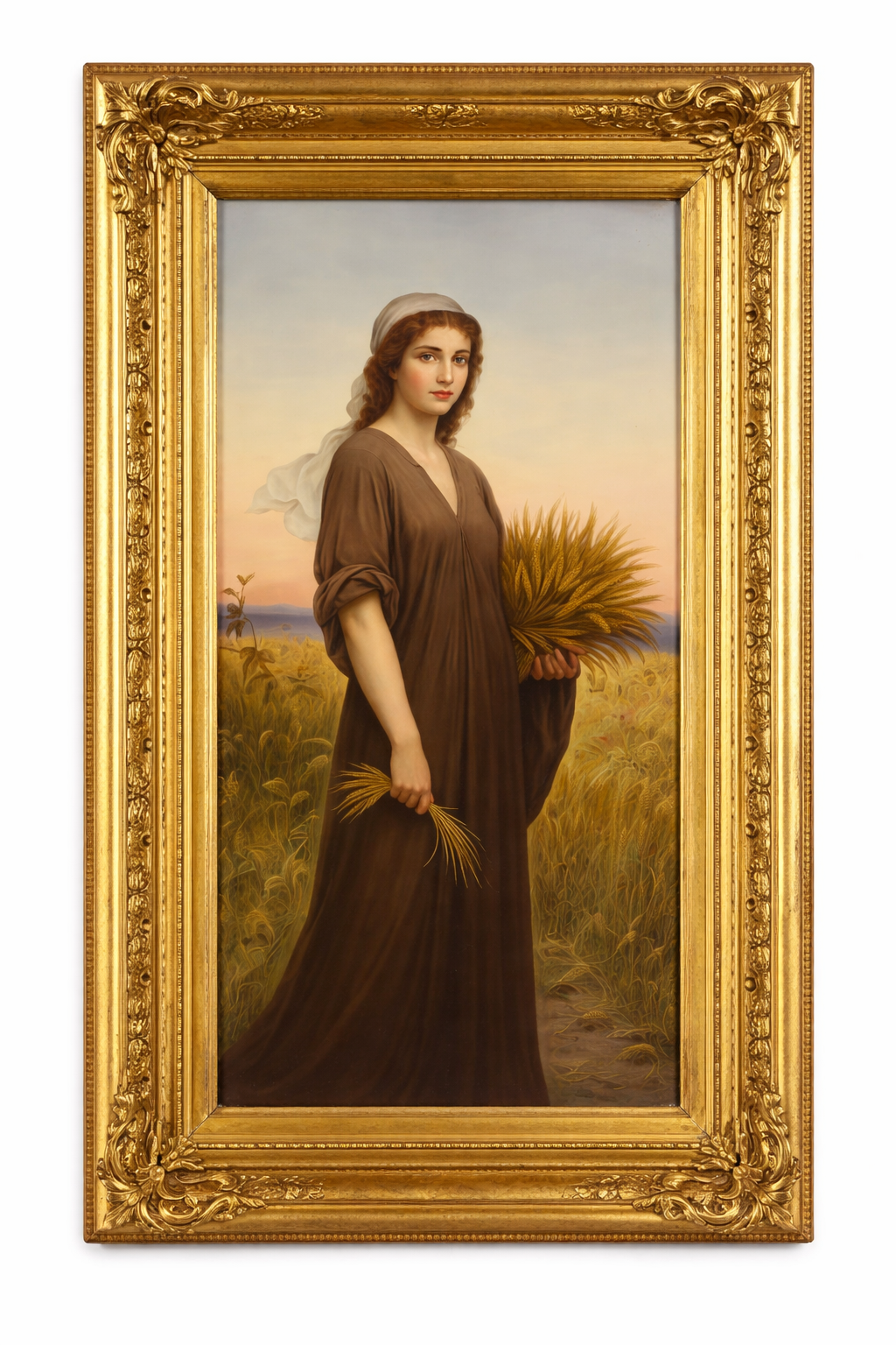 KPM porcelain painted plaque of Ruth, signed R. Dittrich