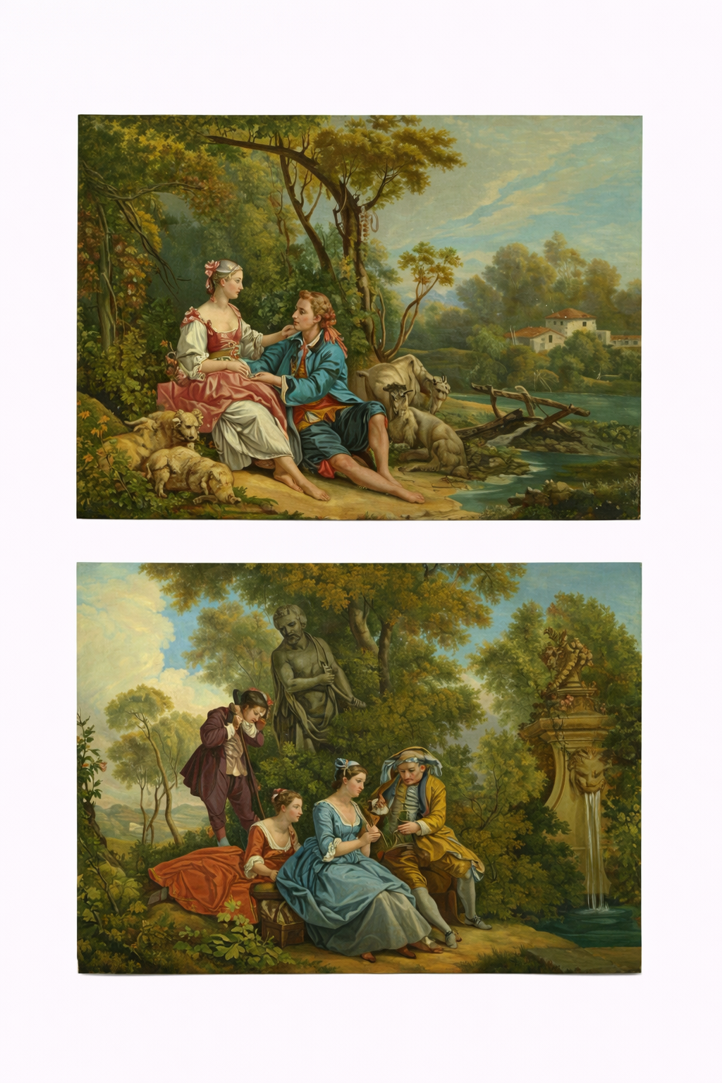 French School, Circa 1900 Pair of French Painting.