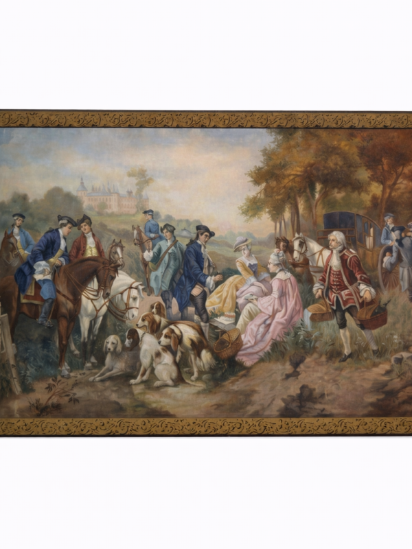 Garcia De Paredes (Spanish, 1845-1903). Painting Study For a Tapestry Oil On Canvas