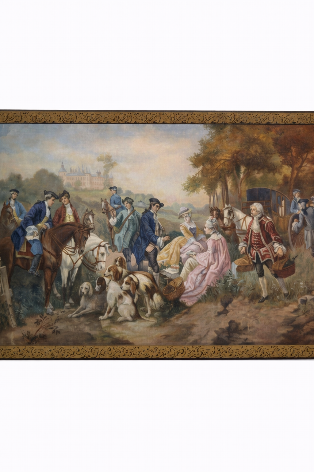 Garcia De Paredes (Spanish, 1845-1903). Painting Study For a Tapestry Oil On Canvas