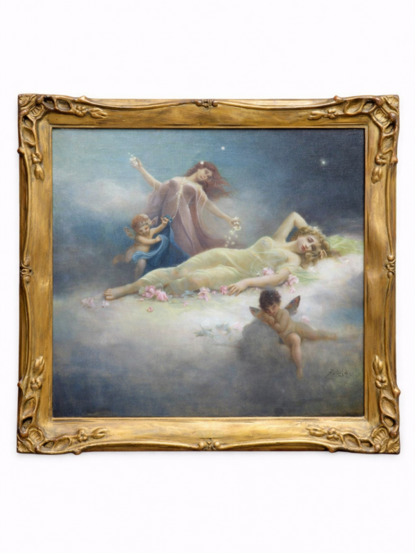 Hans Zatzka 1859-1945 Austrian,oil on canvas “The Dream” circa 1910