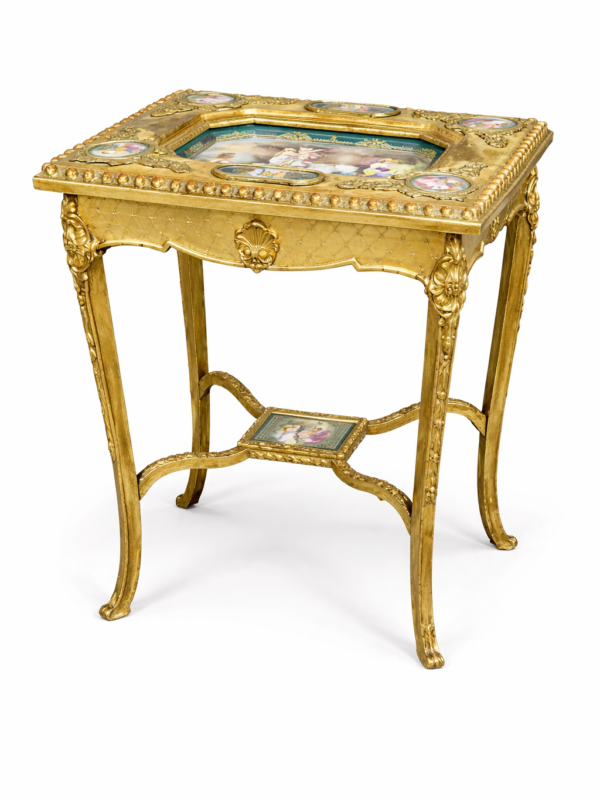 Magnificent Royal Vienna Table with Hand Painted Plaques 19th Century