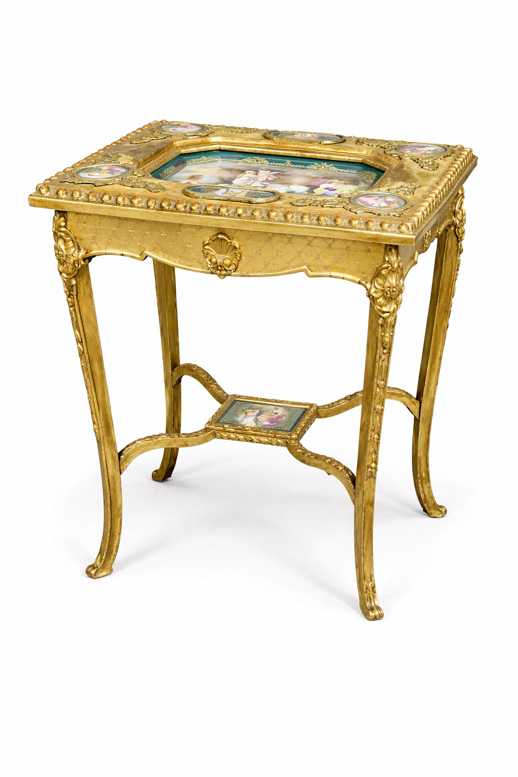 Magnificent Royal Vienna Table with Hand Painted Plaques 19th Century